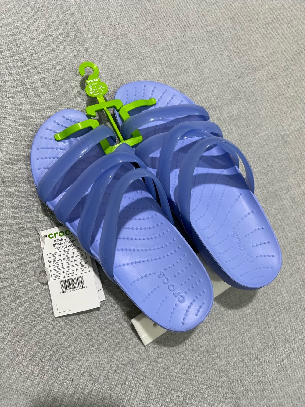 CROCS Women's Lavender Multi-Strap Slide Sandals